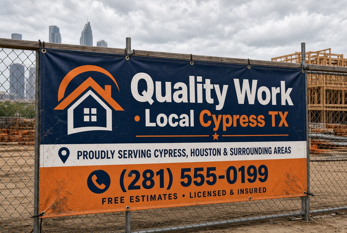 Professional custom business printing and signage in Cypress and Houston TX